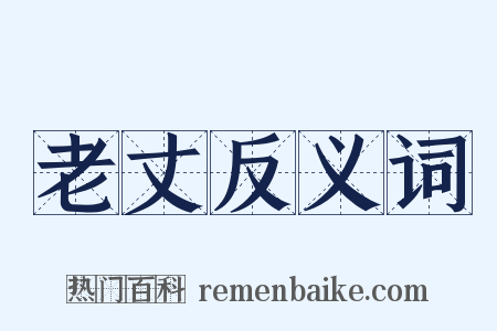 老丈反义词是什么意思的图片